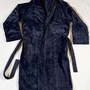 Men's Versace midnight blue hundred percent Egyptian cotton bathrobe size extra
